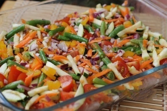 Куриный стейк с овощами Куриный стейк с овощами