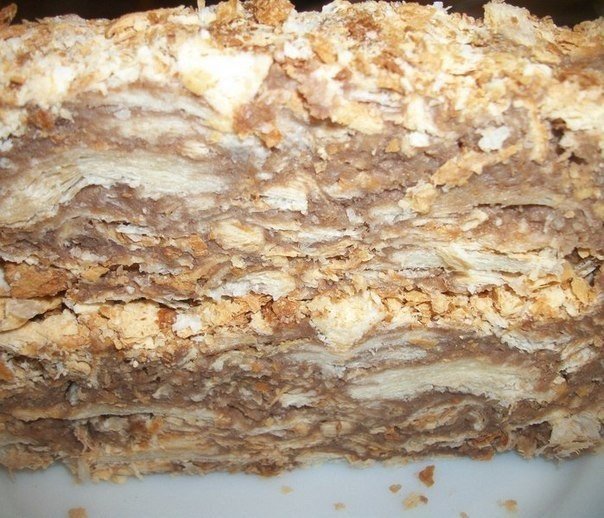 Оригинальный торт наполеон (за полчаса)