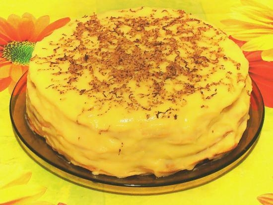 Сказочно вкусный торт с творожным заварным кремом Сказочно вкусный торт с творожным заварным кремом