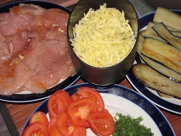 Куриная запеканка с баклажанами Куриная запеканка с баклажанами