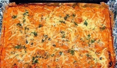Фаршированные каннеллони, запеченные с сыром Фаршированные каннеллони, запеченные с сыром