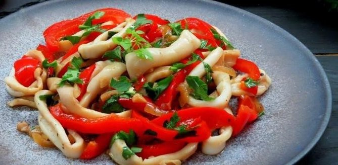 Пряные кальмары