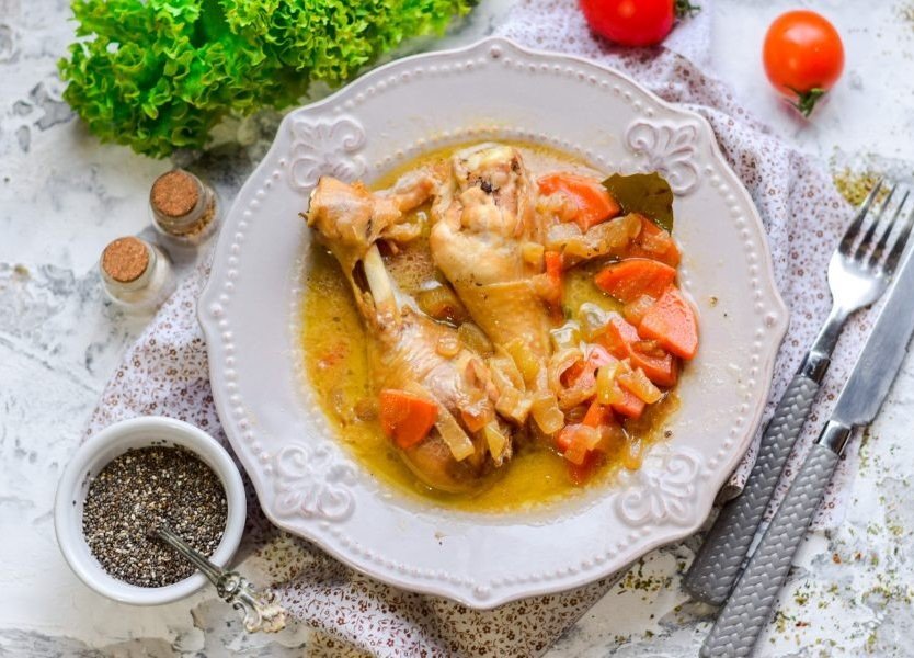 Тушеная Курица В Духовке Рецепт С Фото