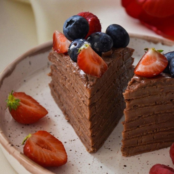 ​Шоколадный торт на сковороде