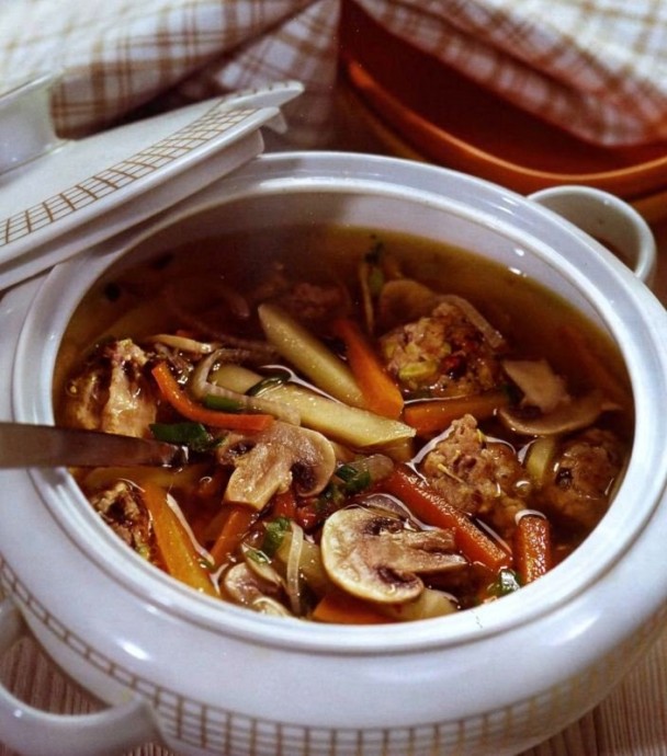 ​Суп грибной с фрикадельками - ароматно и аппетитно