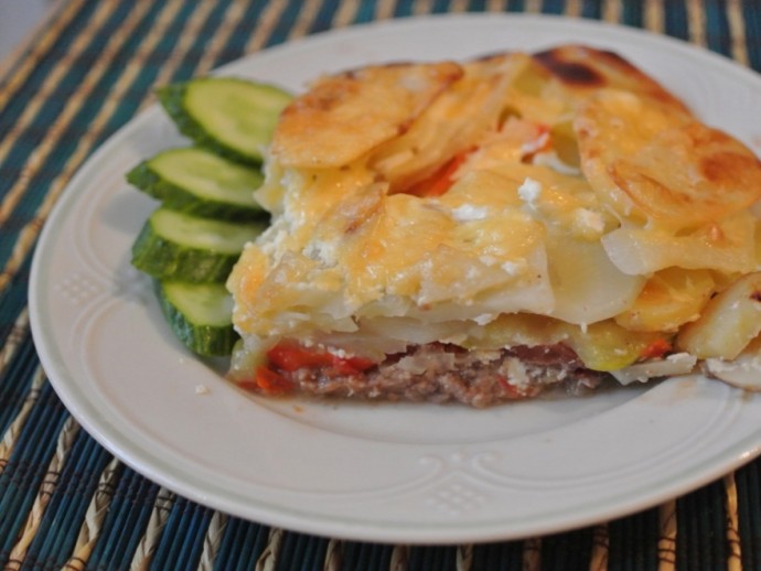 Мясо по-французски с фаршем Мясо по-французски с фаршем