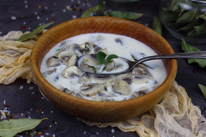 Сливочный грибной суп из шампиньонов