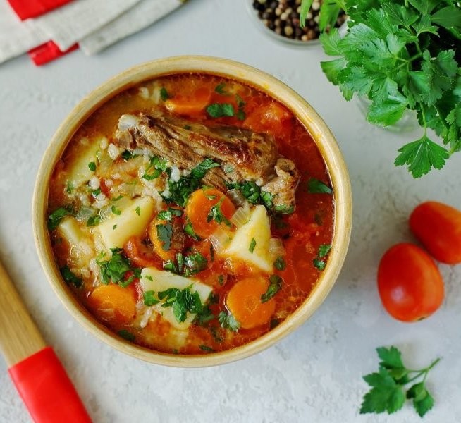 ​Узбекский рисовый суп