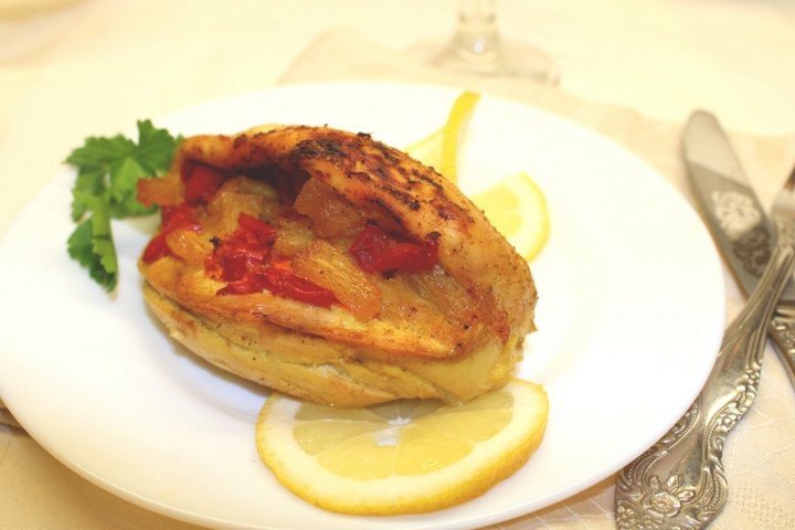 Куриные кармашки с ананасами Куриные кармашки с ананасами
