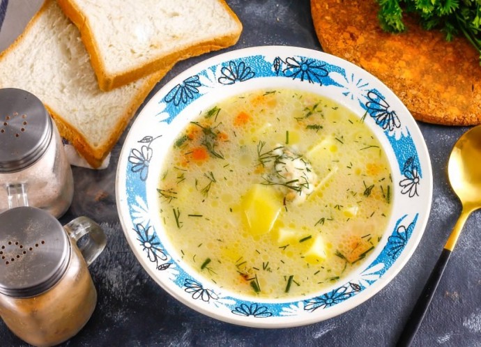 ​Овощной суп с сыром