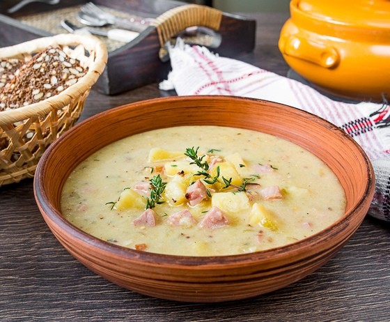 ​Картофельный суп с ветчиной
