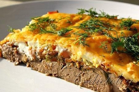 ​Куриная печень рецепт с овощами и сыром