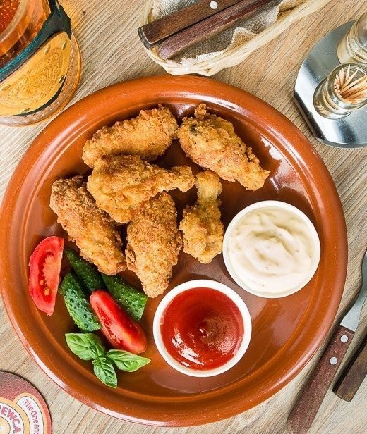 Куриные крылышки в хрустящем кляре Куриные крылышки в хрустящем кляре
