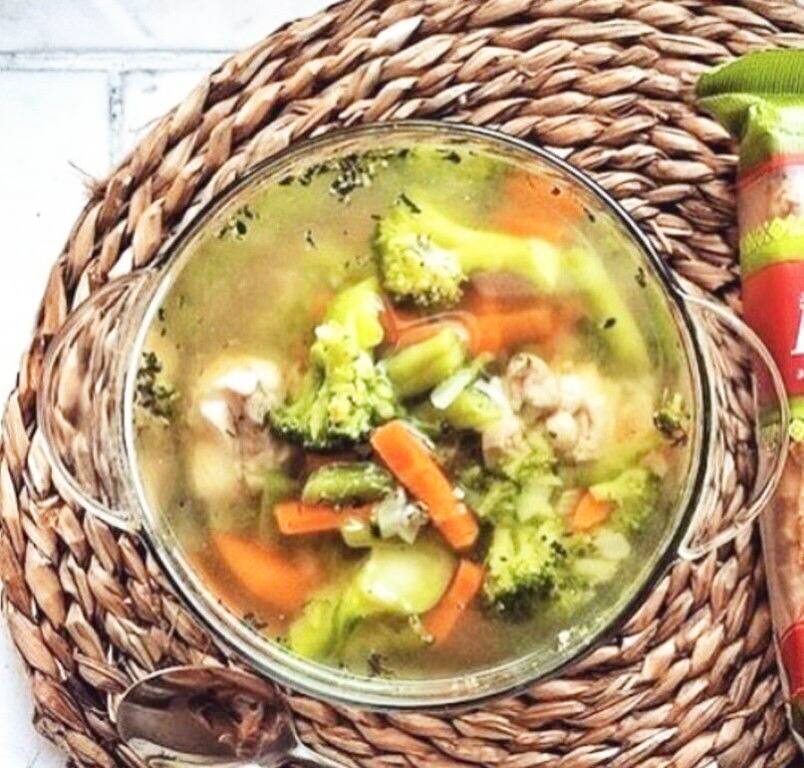 суп с брокколи и курицей калорийность