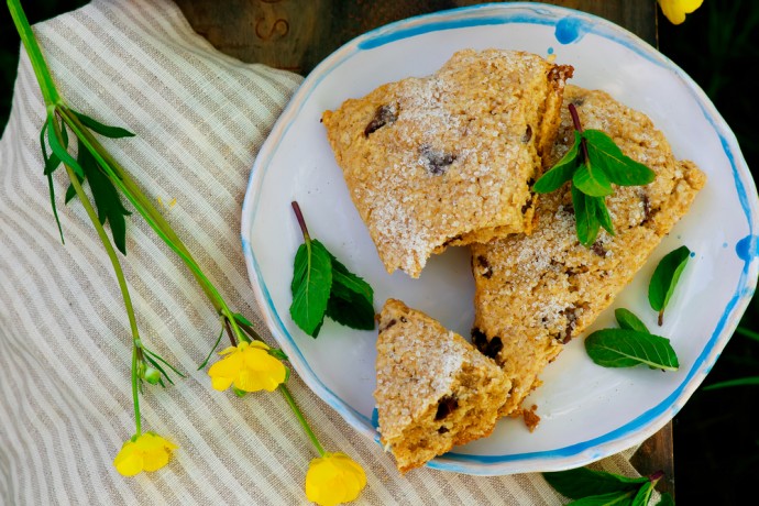 Сконы с арахисовым маслом и шоколадом