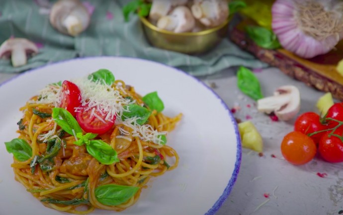 ​Спагетти с грибами