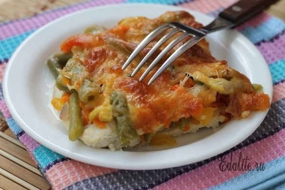 Куриный стейк с овощами Куриный стейк с овощами