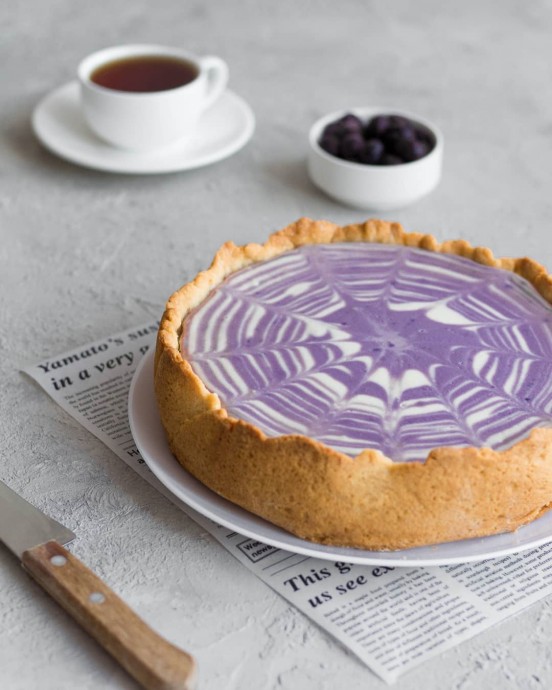 Чернично-ванильный творожный пирог