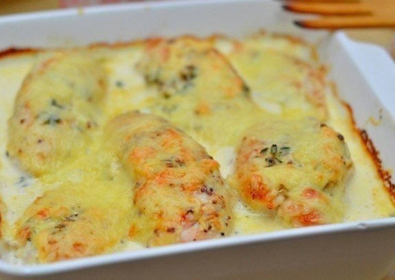 куриное филе с грибами в сливочном соусе в духовке