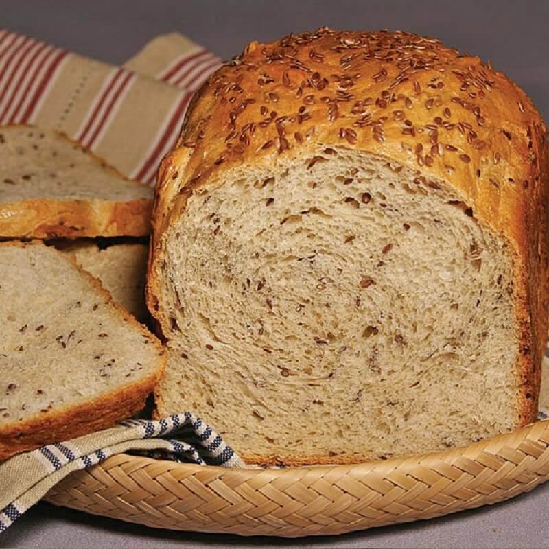 Хлеб с хрустящей корочкой с семенами льна