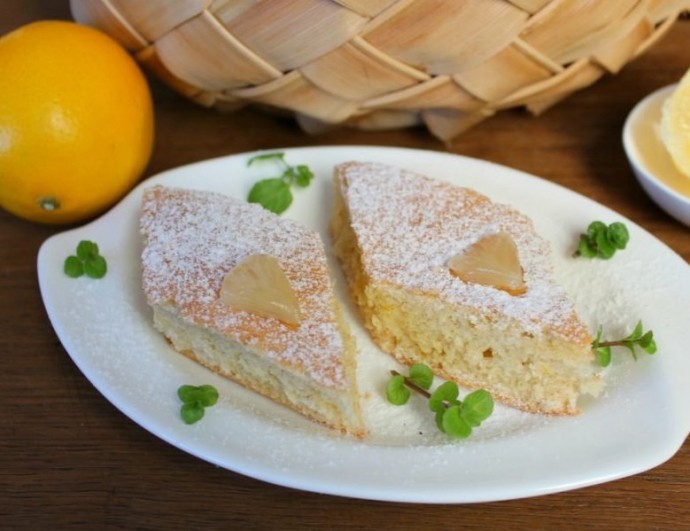 ​Пирог на сметане с лимоном