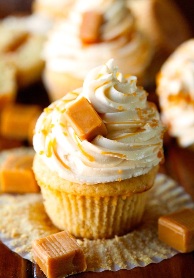 Salted Caramel Cupcakes With Cake Mix