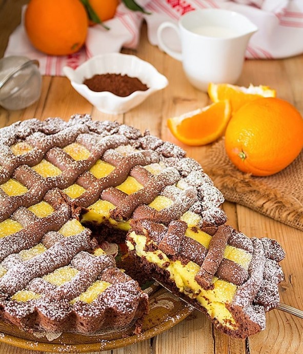 ​Шоколадный пирог с апельсиновым кремом
