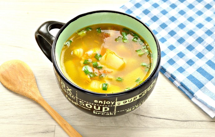 ​Гороховый суп с копченой курицей