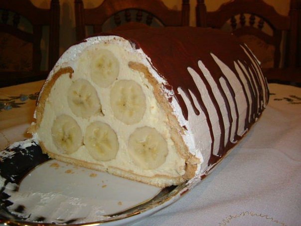 Торт из печенья "Банановый"
