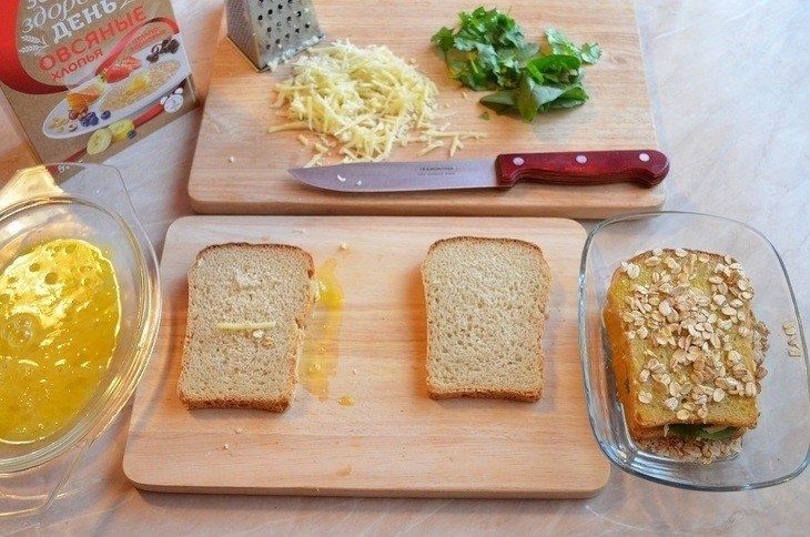 Фото к рецепту: Бутерброды Хрустящие для завтрака